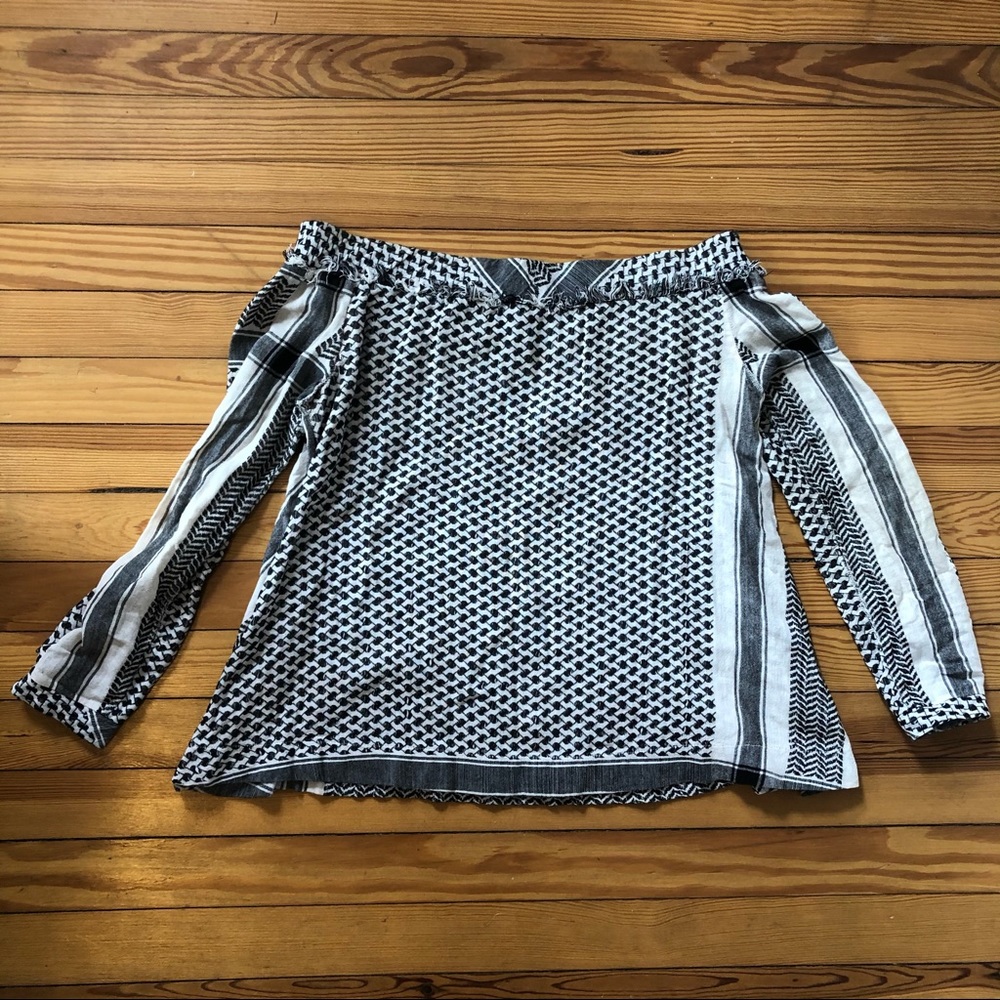 Cecilie Copenhagen Keffiyeh off-the-shoulder top